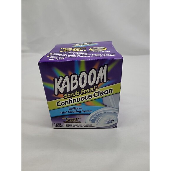 Kaboom Scrub Free! Toilet Bowl Cleaner System with 2 Refills brand new sealed - Picture 1 of 9